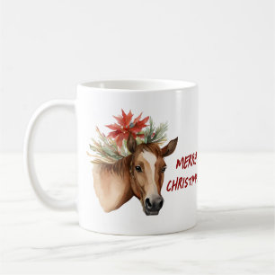Vattenfärgsjulhorn Kaffemugg