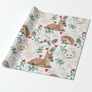 Vattenfärgsjullägda djur, Pinecones Presentpapper