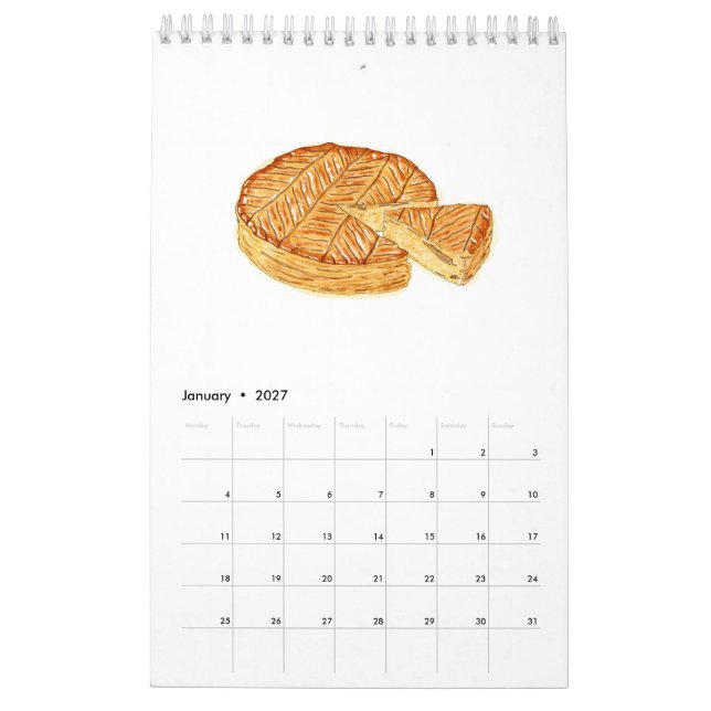 Vattenfärgskalender 2021 kalender (Jan 2027)