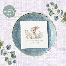 Vattenfärgskanin Tema Baby Shower Servetter