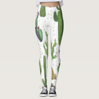 Vattenfärgskaraktär, sömlös naturlig mönster. leggings