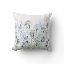 Vattenfärgskiss för blå sommarblommor