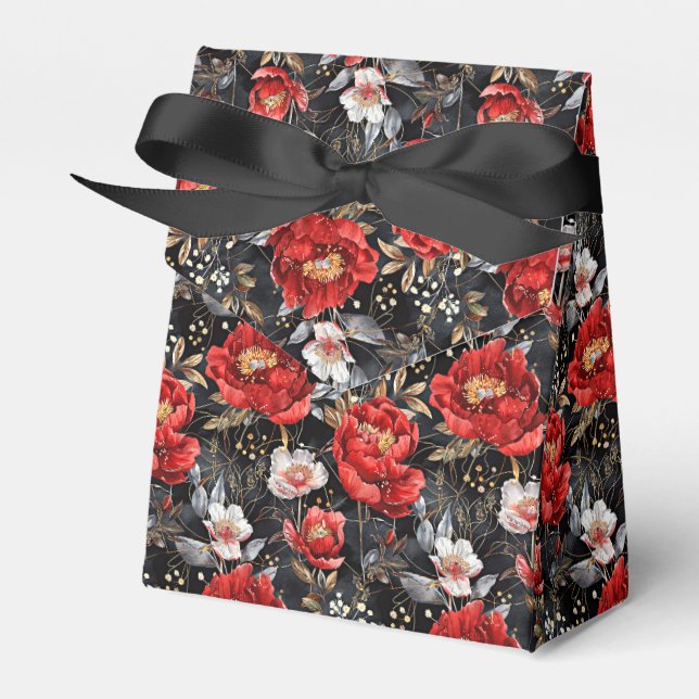 Vattenfärgskisserade mönster av härlig presentaskar (Framsidan Sidan)