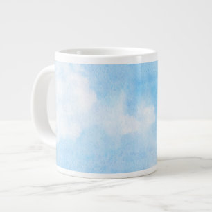 Vattenfärgskmoln och himlar bakgrund jumbo mugg