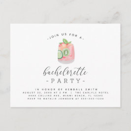 Vattenfärgskocktail Minimalistisk Senterfest för B Vykort