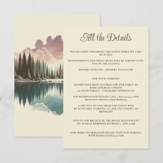 Vattenfärgskog Tilläggskort (Fram/baksida)