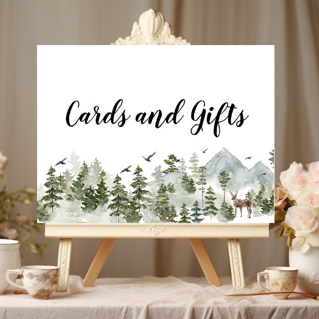 Vattenfärgskog | Träd och Hjort Poster (Skapare uppladdad)