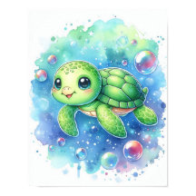 Vattenfärgsköldpadda