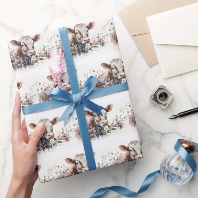 Vattenfärgskon i blommor presentpapper (Gifting)