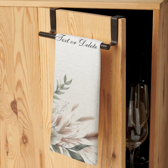 Vattenfärgskönsceller i Elfenbenskusten Blåa blomm Kökshandduk (Thirds Fold)