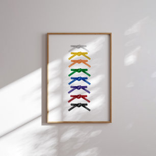 Vattenfärgskonst bälte poster