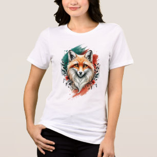 Vattenfärgskonst - Elegant Mystic Fox T Shirt