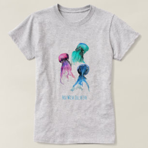 Vattenfärgskonst för jutefiskar t shirt