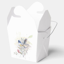 Vattenfärgskonst fungerar tillsammans med fåglar presentaskar