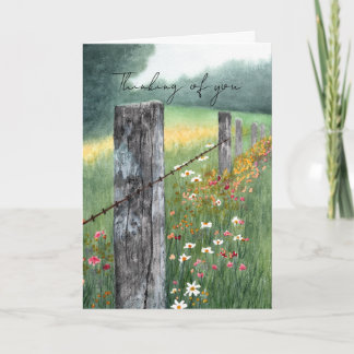 Vattenfärgskonst gratulationskort, blomster, tomt kort