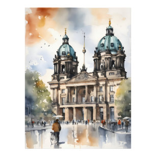 Vattenfärgskonst i Berlin Fototryck