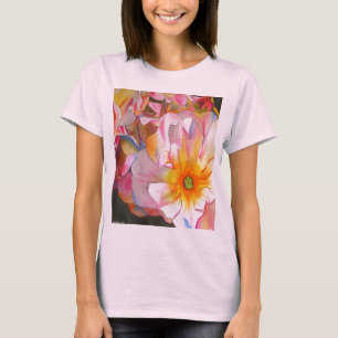 Vattenfärgskonst i Cornelia pastel rosa ros Tröja