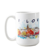 Vattenfärgskonst i kärlek Paris Eiffel Torn Travel