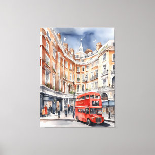 Vattenfärgskonst i London Canvastryck