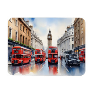 Vattenfärgskonst i London Magnet
