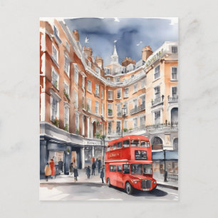 Vattenfärgskonst i London Vykort