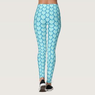 Vattenfärgskonst i marinksten leggings