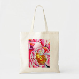 Vattenfärgskonst Pink Peony Tygkasse