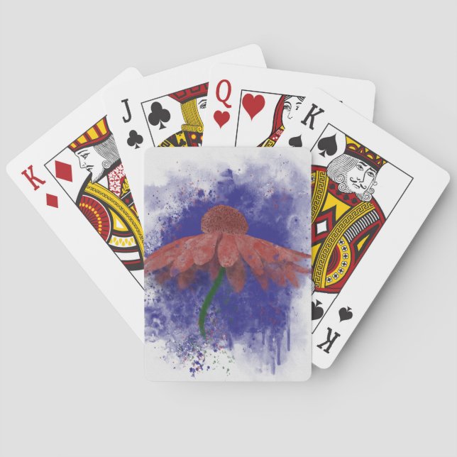 Vattenfärgskontur Casinokort (Baksidan)