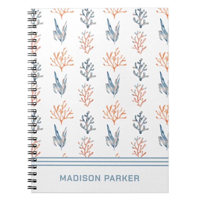Vattenfärgskoraller Anteckningsbok (Framsidan)