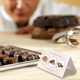 Vattenfärgskorgen Desserterar Bakery Business Car Visitkort