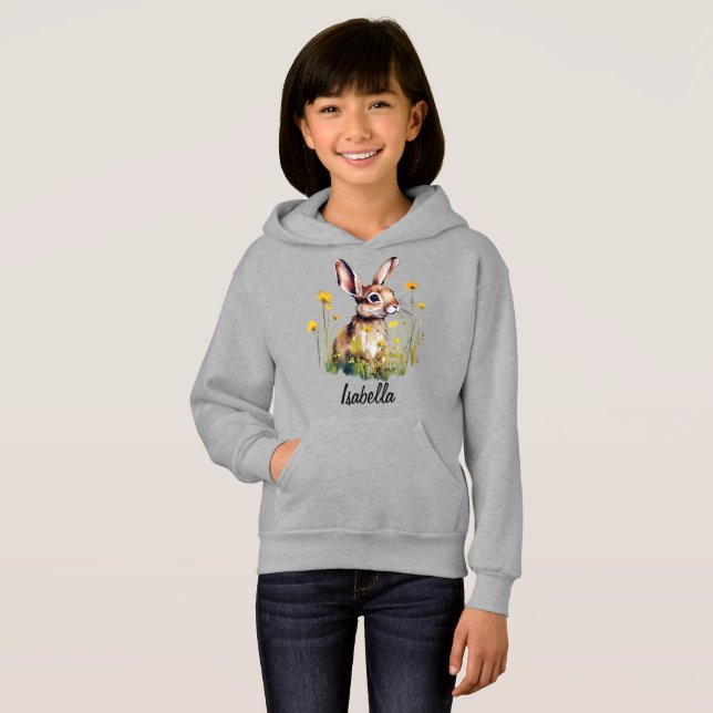 Vattenfärgskorpa mellan Gula blommor T Shirt (Hel framsida)