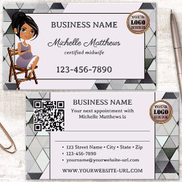 Vattenfärgskort för barnmorskemöte tidsbeställning kort