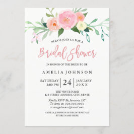 Vattenfärgskort för botaniska Blommigtar Möhippa Inbjudningar