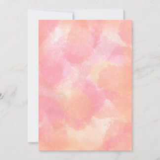 Vattenfärgskort för rosa och Orange Inbjudningar