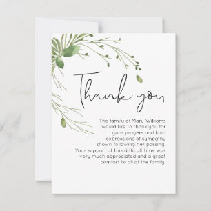 Vattenfärgskort Greenery Tackkort Card Tack Kort