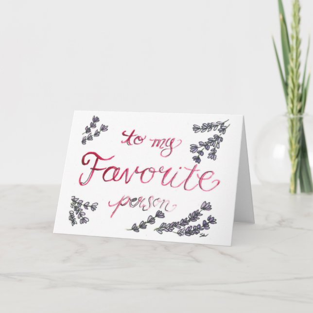 Vattenfärgskort Tack Kort (Framsida)