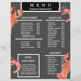 Vattenfärgskrabba Grill Restaurang Meny
