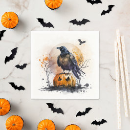 VattenfärgsKråka Halloween Pappersservett