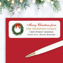 Vattenfärgskrans Glad jul familj adress