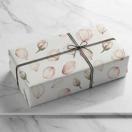 Vattenfärgskronblad i rosa nyans - presentpapper