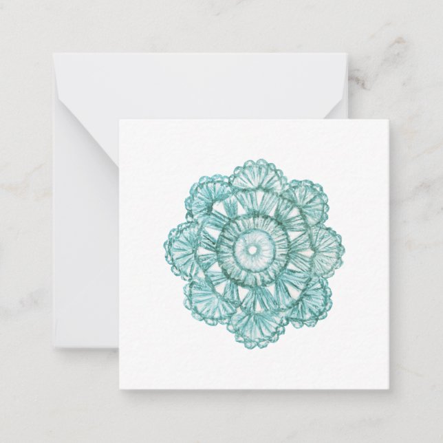 Vattenfärgskronor Doily Notecards Anteckningskort (Framsida)