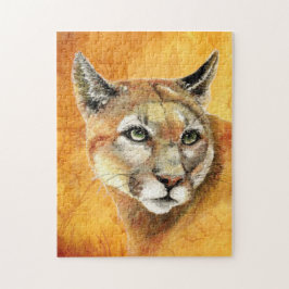 Vattenfärgskupor, Puma, Lejont bergsdjurkatt Pussel