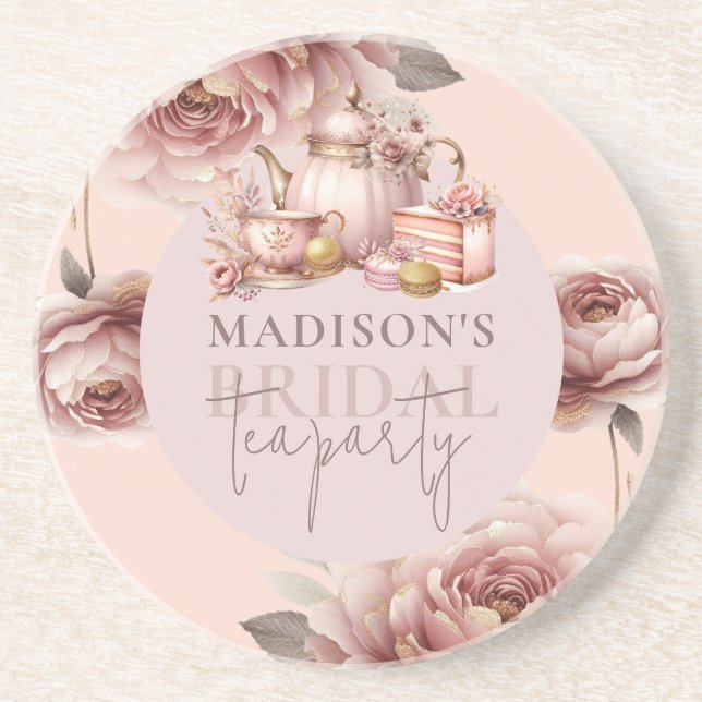 Vattenfärgskustomiserad bröllops-högte  underlägg (Framsidan)