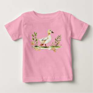Vattenfärgskyckling med fyrabladig klöver  t shirt
