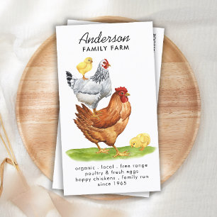 Vattenfärgskycklingar Modern Farm Fresh Eggs Visitkort