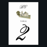 Vattenfärgskyrka Traditionell Monogram Bröllop Bordsnummer<br><div class="desc">En minimalistisk vattenfärgsdesign i bröllop. En traditionell kyrkdesign som användor en elegant klassisk typografi och kalligrafi. En charmerande kristen kyrkans monogramdesign med modern klasstypografi. En elegant traditionell kyrka kallade bröllop bordsnummer för utformning med modernt inslag. Det finns också möjlighet att matcha bröllopsinbjudningar och andra artiklar i kontorsartiklar. Anpassa antalet och...</div>