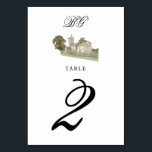 Vattenfärgskyrka Traditionell Monogram Bröllop Bordsnummer<br><div class="desc">En minimalistisk vattenfärgsdesign i bröllop. En traditionell kyrkdesign som användor en elegant klassisk typografi och kalligrafi. En charmerande kristen kyrkans monogramdesign med modern klasstypografi. En elegant traditionell kyrka kallade bröllop bordsnummer för utformning med modernt inslag. Det finns också möjlighet att matcha bröllopsinbjudningar och andra artiklar i kontorsartiklar. Anpassa antalet och...</div>