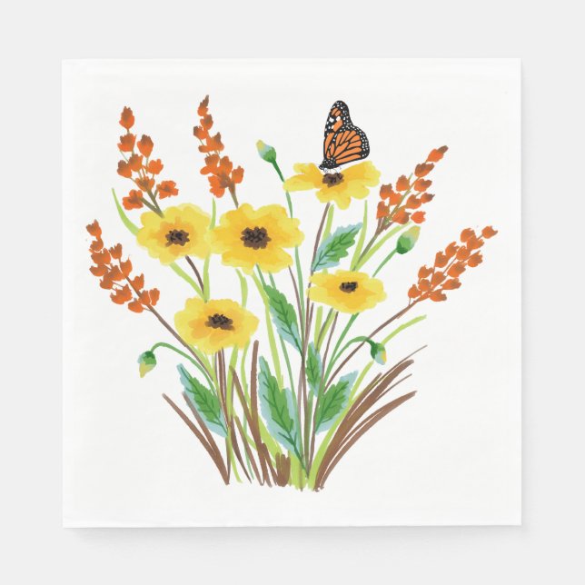 Vattenfärgslådor 07 Luncheon Pappra blöjor Pappersservett (Framsidan)