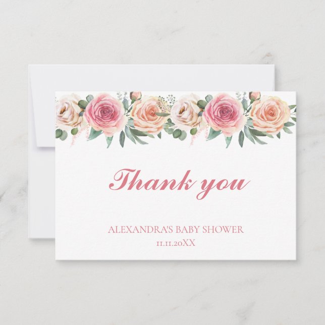 Vattenfärgslådor Babykläder, Tack Kort (Framsida)