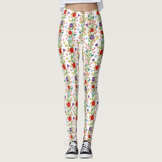 Vattenfärgslådor Färgämnen Mönster-67488 Leggings (Framsida)